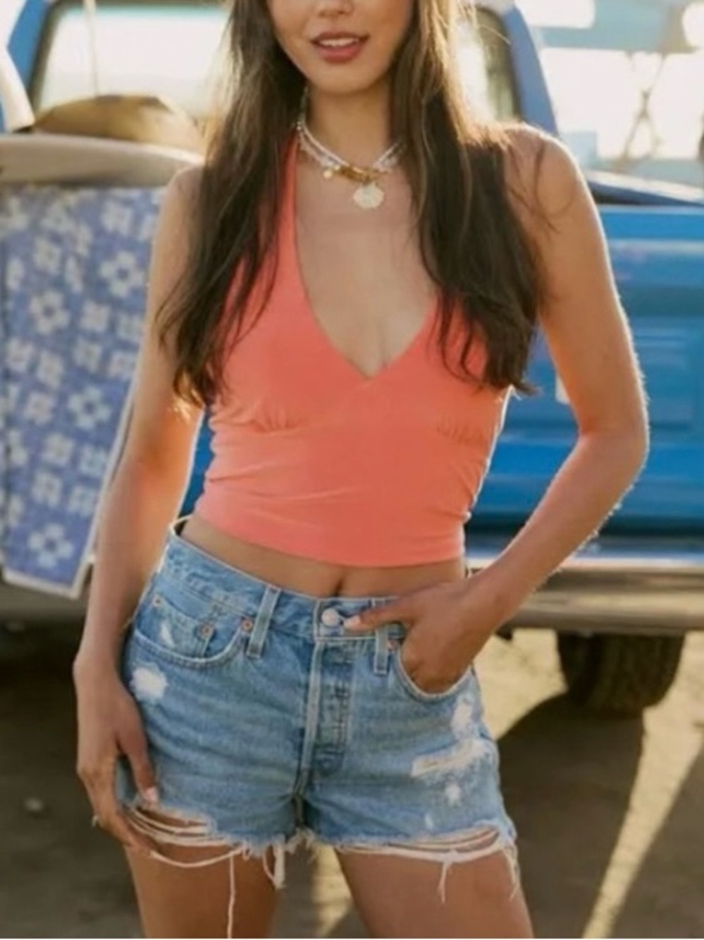 Levi's 501 Button-Fly Distressed Light Wash Denim Jean Shorts NWT - 31